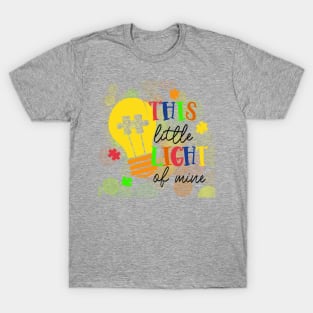 This Little Light of Mine Autism Lightbulb Design T-Shirt